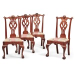 Fine and Rare Set of Four Chippendale Shell-Carved Walnut Side Chairs, Philadelphia, Pennsylvania, Circa 1765