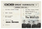 The Beatles | A Signed Concert Programme for the ABC Theatre, Great Yarmouth, June 30th 1963