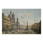 GIUSEPPE BISON | ROME, A VIEW OF THE PIAZZA NAVONA