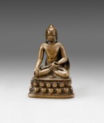 A bronze figure of seated Buddha Eastern India, 12th century | 東印度 十二世紀 銅佛坐像