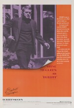 BULLITT (1968) ADVANCE POSTER, US, SIGNED BY ROBERT VAUGHN