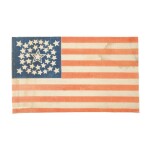 THIRTY-FOUR STAR AMERICAN NATIONAL PARADE FLAG, 1861-1863