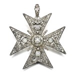 Diamond pendant/brooch, circa 1800