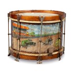 POLYCHROME PAINT-DECORATED SNARE DRUM, CIRCA 1930