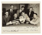[Project Mercury] — Mercury Seven. Vintage photograph of the Mercury 7, signed by all seven