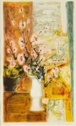 Le Pho (1907-2001), Plum blossoms in a white vase | 黎譜 (1907-2001), 桃花開