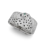 'Panthère' Diamond, Onyx and Emerald Bracelet | 卡地亞 | 'Pantheré' 鑽石 配 縞瑪瑙 及 祖母綠 手鏈