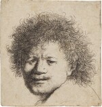 Self-Portrait with Long Bushy Hair: Head Only (Bartsch, Hollstein 8; New Hollstein 81; Hind 55)