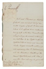 King George III | Document signed, authorising peace negotiations with France, 30 October 1801 