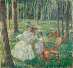 Madame Lamberjack et sa fille Loulou dans un parc