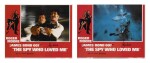 The Spy Who Loved Me (1977) two lobby cards, US, both signed by Roger Moore