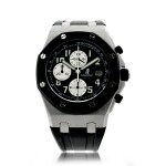 REFERENCE 25940SK.OO.D002CA.01 ROYAL OAK OFFSHORE A STAINLESS STEEL AND RUBBER AUTOMATIC CHRONOGRAPH WRISTWATCH WITH DATE, CIRCA 2001