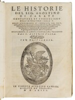 Zárate, Le historie dello scoprimento e conquista del Peru, Venice, 1563, later vellum
