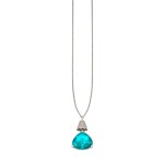 An Exceptional Paraiba Tourmaline and Diamond Pendant-Necklace |  帕拉伊巴碧璽配鑽石吊墜項鏈