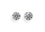 A Pair of 1.14 Carat and 1.11 Carat Round Diamonds, E Color, SI1 Clarity