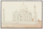 A VIEW OF THE TAJ MAHAL FROM THE WEST LOOKING EAST, INDIA, COMPANY SCHOOL, FIRST HALF 19TH CENTURY