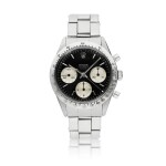 ROLEX | REFERENCE 6239 DAYTONA  A STAINLESS STEEL CHRONOGRAPH WRISTWATCH WITH REGISTERS AND BRACELET, CIRCA 1964