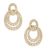 DAVID WEBB | PAIR OF GOLD AND DIAMOND EARCLIPS