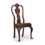 Very Fine and Rare Queen Anne Shell-Carved and Figured Walnut Compass Seat Side Chair, Philadelphia, Pennsylvania, Circa 1740