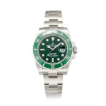 ROLEX | SUBMARINER "HULK", REFERENCE 116610LV, A STAINLESS STEEL WRISTWATCH WITH DATE AND BRACELET, CIRCA 2019