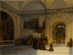 Monks in a Church Interior