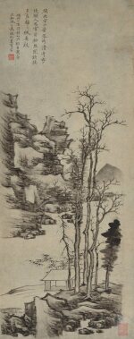 Jiang Shijie 1647-1709 姜實節 | Landscape after Ni Zan 倣倪瓚山水