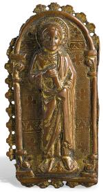 FRENCH, LIMOGES, 13TH CENTURY | APPLIQUE WITH AN APOSTLE