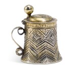 A miniature silver-gilt tankard, unmarked, probably Hungarian, circa 1621