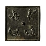A bronze 'erotica' mirror Song dynasty | 宋 青銅風月圖方鏡