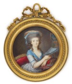 Portrait of a lady holding a drawing, circa 1785