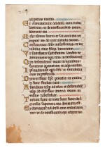 Leaf from a Psalter, illuminated manuscript in Latin on vellum, [Southern Netherlands, 13th century]