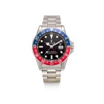 ROLEX | GMT-MASTER, REFERENCE 1675 A STAINLESS STEEL DUAL TIME ZONE WRISTWATCH WITH DATE, CIRCA 1972