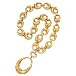 Gold and Diamond Necklace-Bracelet Combination, France