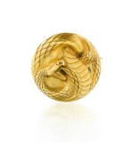 Broche or, "Serpent Enroulé" | Gold brooch, 'Coiled Snake'