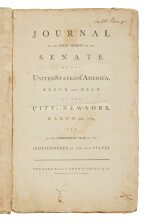 United States Senate (Bill of Rights) | The first Journal of the Senate from the Library of a Member of the First Senate