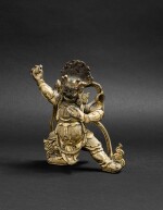 Figure de Begtse en bronze doré Dynastie Qing, XVIIIE siècle | 清十八世紀 鎏金銅大紅司命主立像 | A git-bronze figure of Begtse, Qing Dynasty, 18th century