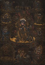 A thangka depicting Legden Mahakala,  Tibet, 18th century