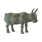 An archaic bronze figure of an ox Western Han dynasty 西漢　青銅公牛