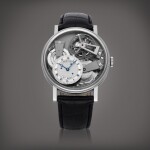 La Tradition, Reference 7047 | A platinum semi-skeletonised tourbillon wristwatch | Circa 2010