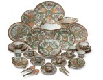 Assembled Canton 'Rose Medallion' Part Dinner and Tea and Coffee Service 19th /20th Century | 十九 / 二十世紀 廣彩花卉人物圖餐具一組