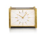 A gilt brass solar desk clock, Circa 1970 | 百達翡麗 | 鍍金銅製太陽能座鐘，約1970年製