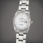Reference 16220 Datejust | A stainless steel automatic wristwatch with date and bracelet, Circa 1997