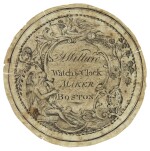 [Revere, Paul.] Engraved watch paper for A[aron] Willard, Watch & Clock Maker, Boston. Boston, 1781