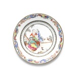 A famille-rose 'European Subject' plate, Qing dynasty, 18th century