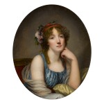 JEAN-BAPTISTE GREUZE | PORTRAIT OF A WOMAN, SAID TO BE THE ARTIST'S DAUGHTER