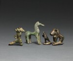 A GROUP OF FOUR BRONZE CREATURES, 8TH CENTURY B.C/3RD CENTURY A.D.
