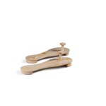 A pair of rare ivory toe-knob sandals (Padukas), India | Rare paire de sandales en ivoire sculpté et découpé (Padukas)