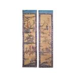 Three silk kesi 'figural' panels, Qing dynasty, 19th century | 清十九世紀 緙絲三國演義故事圖挂屏一組三件