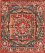 A Bhagavani Sitatapatra Mandala, Tibet, Sakya Order, Ngor monastery, 16th Century, before 1535