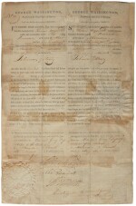Washington, George. Three-language ship's papers signed, before 7 August 1794